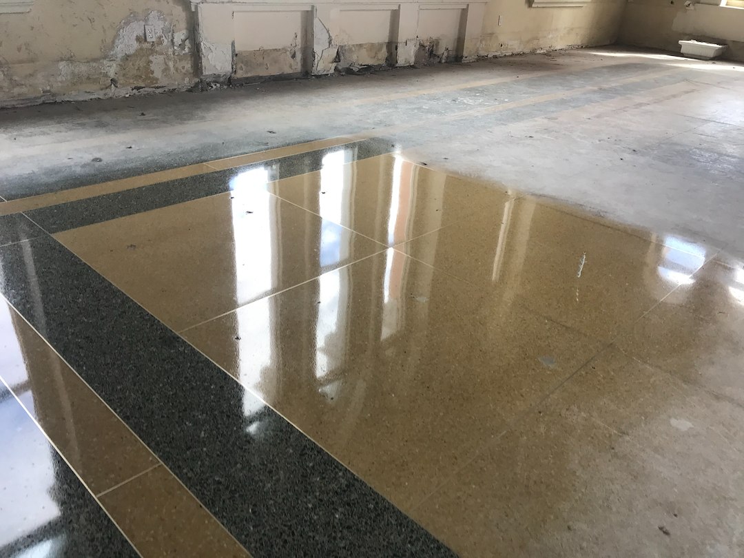 Professional Terrazzo restoration by Coastal Marble Polishing 